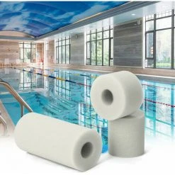 DECKON Colonne Eponge Filtrante Haute Efficacite Le Tube Eponge Nettoyant Pour Piscine Spa Peut Etre Lave A Plusieurs Reprises, Type Blanc Deux 108*73*40mm -Pompe et filtre de piscine Soldes 63951146 4