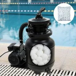 TINOR Filtre Balls 700 G Remplace 25 Kg De Sable Filtrant, Balles Filtrantes Pour Piscine, Pompe De Filtration, Filtre à Sable D'aquarium.（700g） -Pompe et filtre de piscine Soldes 64032070 4
