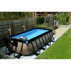 EXIT TOYS Piscine EXIT Stone 400x200x100cm Avec Pompe Filtrante - Grise -Pompe et filtre de piscine Soldes 64076421 2