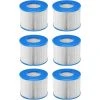 GOPLUS Lot De 6 Cartouche Filtrante Spa Pisicine Rechange En Tissu Non Tissé, Filtre à Cartouche Durable Avec Design Multi-Plis, Cartouches Filtrante Polyvalent, Pour Spa Gonflable Dia.10 Cm X 8 Cm