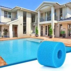 FOZIY 4 Pièces Éponge Filtrante Type S1, Cartouche De Filtre En Mousse, Mousse Pour Filtre Piscine, Réutilisables Et Lavables, Filtre En Mousse Pour Spa, Piscine, Jacuzzi Bleue，Fonepro -Pompe et filtre de piscine Soldes 64171454 5