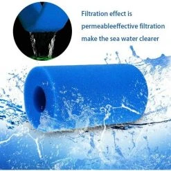 BENOBBY KIDS Lot De 4 Éponge Filtrante , Éponges Filtrantes Pour Piscine - Bleu - 200 X 100 Mm - Pour Filtre Piscine, Réutilisables Et Lavables, Filtre En Mousse Pour Spa, Piscine -Pompe et filtre de piscine Soldes 64406631 5