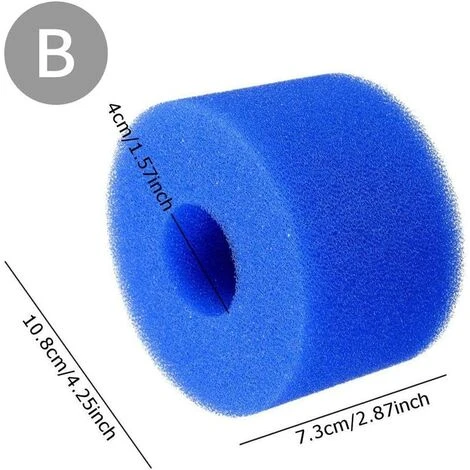 MONLY Filtre De Piscine, Tailles De Filtre De Piscine Réutilisable/lavable, Cartouche éponge De Nettoyage 2 MONLY Filtre De Piscine, Tailles De Filtre De Piscine Réutilisable/lavable, Cartouche éponge De Nettoyage – Image 2