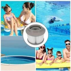 ENLENK 2 Pcs Filtre Cartouche, Cartouches De Filtre De Piscine,Cartouche Filtration Standard Et Vissées, Filtre Pour Baignoire,Piscine -Pompe et filtre de piscine Soldes 64496754 5