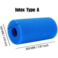 OSQI Éponge Filtrante Type A, Mousse Pour Filtre Piscine, Filtre Piscine Lavable Reutilisable, Filtre Éponge Cartouche, Filtre Spa Intex Reutilisable, 2 Pièces -Pompe et filtre de piscine Soldes 65500692 2