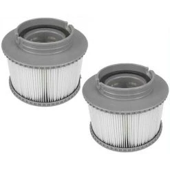 BENOBBY KIDS Filtre De Piscine Gonflable Pour MSpa Spa Filtre De Piscine Filtre De Piscine Gonflable Gris Style Ancien, 2 Pièces