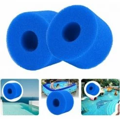KAEJYIUT Lot De 2 Cartouches De Filtre En Mousse Réutilisables Pour Piscine Type Intex S1