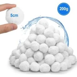 JUNJUN Boule De Filtre De Piscine 200G Remplacement De Boule De Filtre À Sable De Filtre De Piscine 5.6Kg Sable De Filtre Adapté Aux Accessoires De Piscine De Filtre De Piscine De Piscine -Pompe et filtre de piscine Soldes 66369849 3
