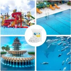 JUNJUN Boule De Filtre De Piscine 200G Remplacement De Boule De Filtre À Sable De Filtre De Piscine 5.6Kg Sable De Filtre Adapté Aux Accessoires De Piscine De Filtre De Piscine De Piscine -Pompe et filtre de piscine Soldes 66369849 4