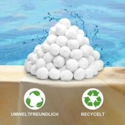 JUNJUN Boule De Filtre De Piscine 200G Remplacement De Boule De Filtre À Sable De Filtre De Piscine 5.6Kg Sable De Filtre Adapté Aux Accessoires De Piscine De Filtre De Piscine De Piscine -Pompe et filtre de piscine Soldes 66369849 5