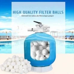 ECHOO 700g / 8L Boules De Filtre De Piscine, Balles Filtrantes,Média Filtre à Fibres Pour Piscine Filtres à Sable Filtrage De L'eau,Écologique, Léger Et Durable -Pompe et filtre de piscine Soldes 66647021 3