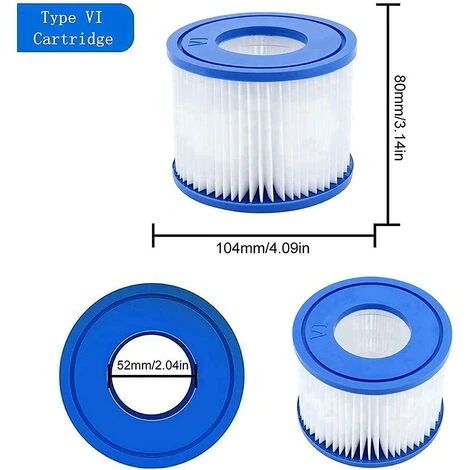 HIASDFLS Lot De 8 Cartouches Filtrantes Pour Piscine Bestway Pool Vi - Filtre De Rechange Pour Piscine Bestway - Bleu 2 HIASDFLS Lot De 8 Cartouches Filtrantes Pour Piscine Bestway Pool Vi - Filtre De Rechange Pour Piscine Bestway - Bleu – Image 2