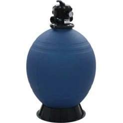 LES TENDANCES Filtre à Sable Pour Piscine Avec Vanne 6 Positions Bleu 660 Mm