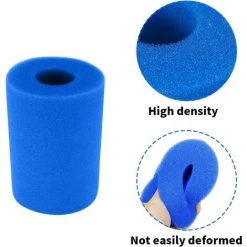 HABIENTôT Filtre Éponge, Éponge De Cartouche Filtrante, éponge De Filtre De Piscine, Cartouche De Remplacement Lavable Réutilisable, Filtre D'éponge De Filtre De Bain à Remous 2 Pièces 20x10cm, Oi-FRIS -Pompe et filtre de piscine Soldes 67072189 4