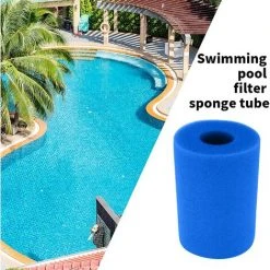 HABIENTôT Filtre Éponge, Éponge De Cartouche Filtrante, éponge De Filtre De Piscine, Cartouche De Remplacement Lavable Réutilisable, Filtre D'éponge De Filtre De Bain à Remous 2 Pièces 20x10cm, Oi-FRIS -Pompe et filtre de piscine Soldes 67072189 5