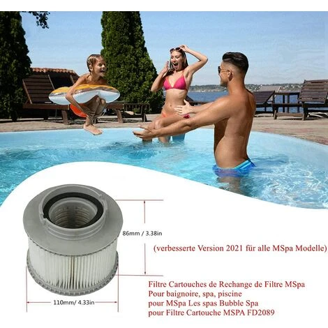 KARTOKNER 8 Pièces Mscomft MSPA Cartouches De Rechange De Filtre Pour Tous Les Modèles Whirlpool Spas Swimming Piscine,Cartouches Filtrantes Avec Filet Pour MSpa Les Spas 2 KARTOKNER 8 Pièces Mscomft MSPA Cartouches De Rechange De Filtre Pour Tous Les Modèles Whirlpool Spas Swimming Piscine,Cartouches Filtrantes Avec Filet Pour MSpa Les Spas – Image 2