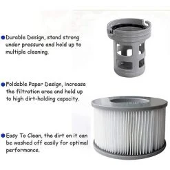 KARTOKNER 1 Bases Cartouches Filtrantes Pour Piscines Gonflables MSPA - Adaptateur De Base Vissable Pour Cartouche Filtrante MSPA - Kit De Mise à Niveau - Filtre Pour Sous-marins Et Spa Chauds -Pompe et filtre de piscine Soldes 67167663 4