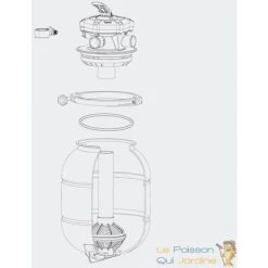 LEPOISSONQUIJARDINEFR Filtre à Sable Pour Piscines Hors Sol, Petites Piscines, Vanne 5 Voies - Bleu 7 LEPOISSONQUIJARDINEFR Filtre à Sable Pour Piscines Hors Sol, Petites Piscines, Vanne 5 Voies - Bleu -Pompe et filtre de piscine Soldes 6741153 3
