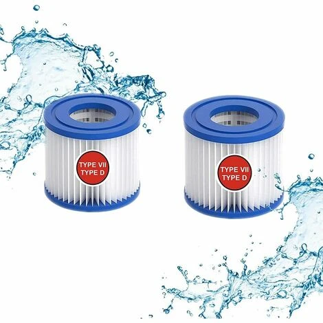 TANèTUE Cartouche Filtrante De Piscine Type VII & D, Cartouche Filtrante Type D/VII Pour Bestway, Pour Cartouche Filtrante Intex Type D, Pour Pompe De Piscine SFS 350, SFS 600, RP 350, RX 600 (2 Pièces) 1 TANèTUE Cartouche Filtrante De Piscine Type VII & D, Cartouche Filtrante Type D/VII Pour Bestway, Pour Cartouche Filtrante Intex Type D, Pour Pompe De Piscine SFS 350, SFS 600, RP 350, RX 600 (2 Pièces)
