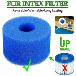 ENLENK Lot De 8 Filtres En Mousse De Type S1, Spa Pour Intex S1, Réutilisables, Pour Piscine De Type S1, Pour Piscine, Aquarium, Spa. -Pompe et filtre de piscine Soldes 67474387 3