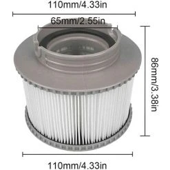 FLYME 2 Pcs Filtre Cartouche, Cartouches De Filtre De Piscine,Cartouche Filtration Standard Et Vissées, Filtre Pour Baignoire,Piscine -Pompe et filtre de piscine Soldes 67808736 2