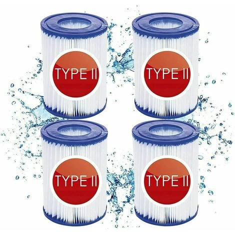 QERSTA 4 Cartouches De Filtre De Piscine Type II - For Bestway De Type Ii - Convient Pour Bestway 58383 58387 - Cartouche Filtrante Pour Piscine Bestway 530/800 Gal/h. 1 QERSTA 4 Cartouches De Filtre De Piscine Type II - For Bestway De Type Ii - Convient Pour Bestway 58383 58387 - Cartouche Filtrante Pour Piscine Bestway 530/800 Gal/h.